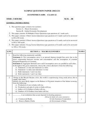 ECONOMICS (030) Class XII Session 2024-23