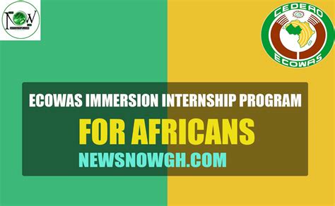 ECOWAS Internship Immersion Program 2024 for Young African …