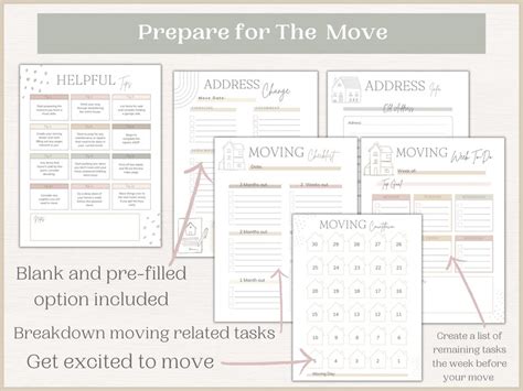 EDITABLE Moving Box Labels Planner Checklist Binder Printable Etsy