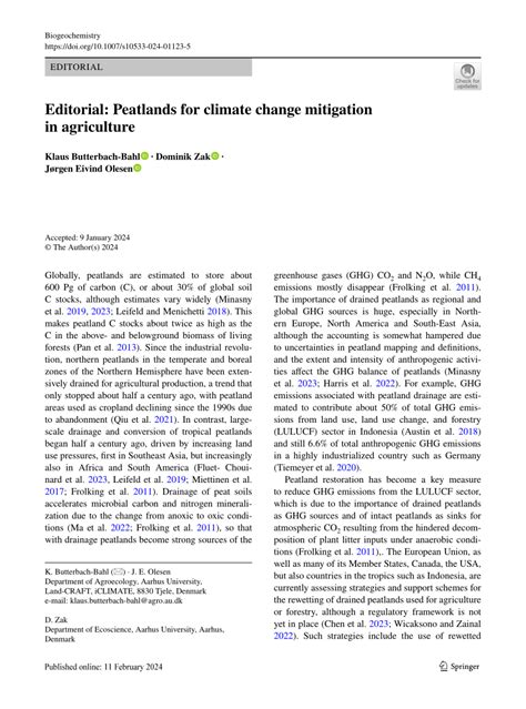 Editorial: Peatlands for climate change mitigation in agriculture - raincitystudios.com