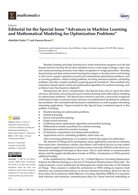 Editorial for the Special Issue “Mathematical Developments in Modeling ... - wintechmobiles.com