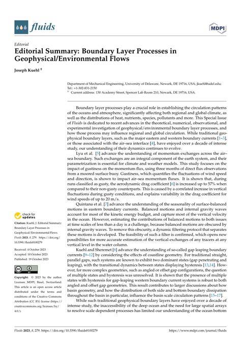 Editorial Summary: Boundary Layer Processes in Geophysical ... - MDPI - raincitystudios.com
