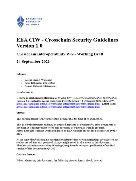 EEA CIW - Crosschain Security Guidelines Version 1.0 - coolestguyplanet.net