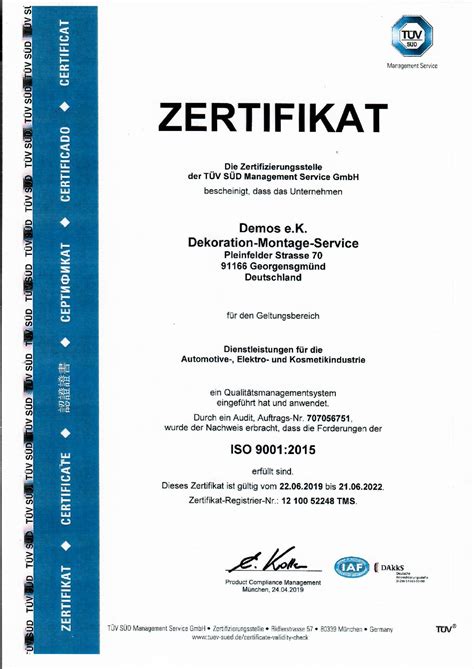 EEB-101 Zertifizierung