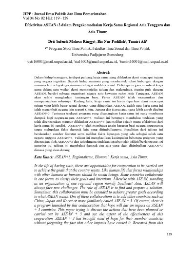 Efektivitas ASEAN+3 dalam Pengakomodasian Kerja Sama Regional Asia ... - wintechmobiles.com