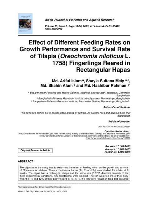 Effect of feeding with Phronima sp. on growth, survival rate and ... - raincitystudios.com