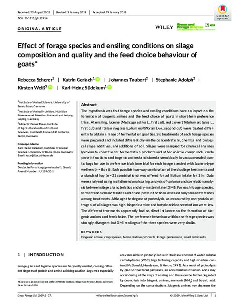 Effect of forage species and ensiling conditions on silage composition ... - raincitystudios.com