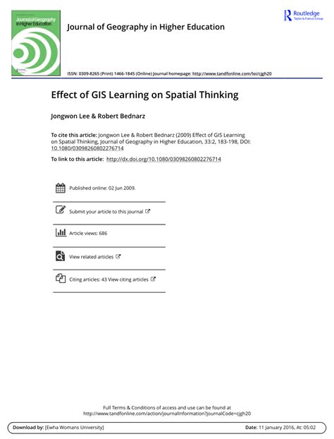 Effect of GIS Learning on Spatial Thinking: Journal of Geography in ... - wintechmobiles.com