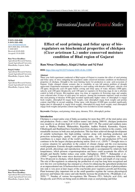 Effect of Liquid Organic Foliar Spray on Chickpea (Cicer arietinum L ... - raincitystudios.com