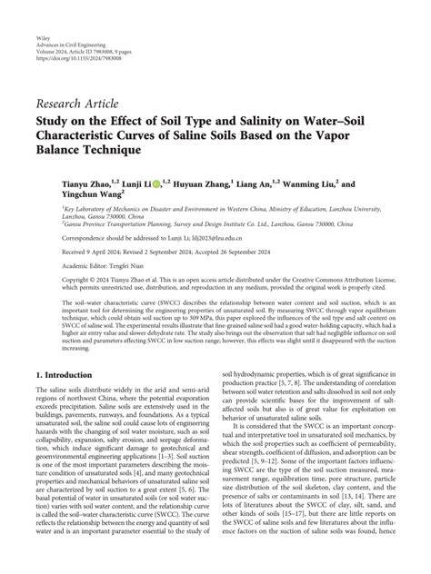Effect of water salinity on the soil freezing-thawing characteristic ... - raincitystudios.com