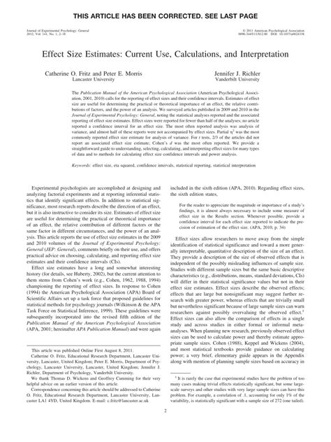 Effect size estimates: current use, calculations, and ... - PubMed - wintechmobiles.com