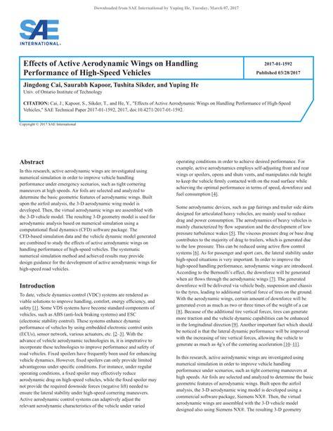 Effects of Active Aerodynamic Wings on Handling - raincitystudios.com