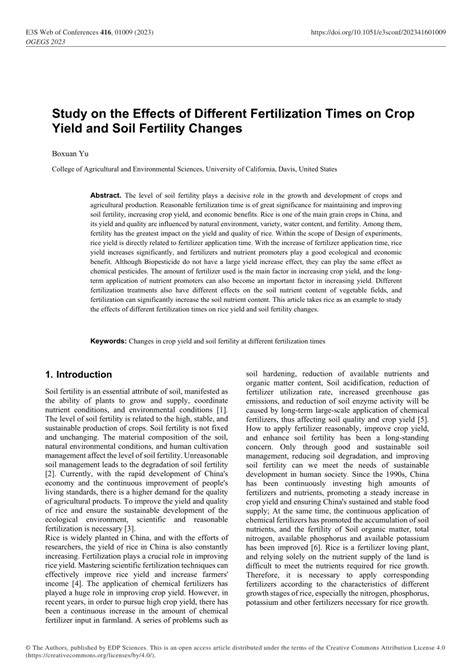 Effects of different fertilization rates on growth, yield ... - PLOS - raincitystudios.com