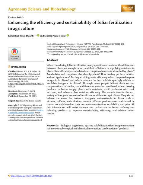 Effects of Foliar Fertilization: a Review of Current Status and Future ... - raincitystudios.com