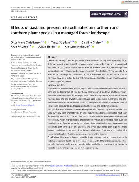 Effects of past and present microclimates on northern and southern ... - raincitystudios.com