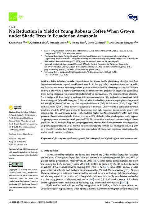 Effects of shade trees on robusta coffee growth, yield and ... - Springer - raincitystudios.com