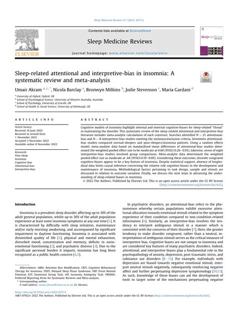 Effects of sleep hygiene education for insomnia: A systematic review ... - wintechmobiles.com