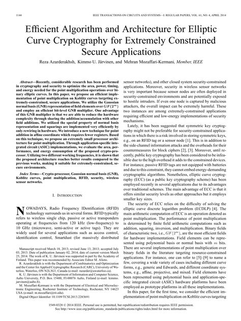 Efficient and Secure Elliptic Curve Cryptography Implementation of ... - wintechmobiles.com