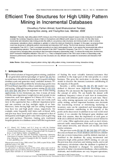 Efficient Tree Structures for High Utility Pattern Mining in ... - coolestguyplanet.net