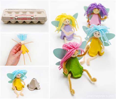 Egg Carton Fairies | Fun and Cute Egg Carton Craft - raincitystudios.com