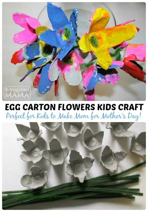 Egg Carton Flower Craft Kids - raincitystudios.com