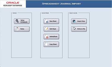 EGL: How To Set Up Spreadsheet Journal Import (JRNL1) - Oracle