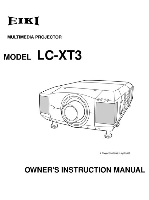 EIKI LC-XT3 PROJECTOR OWNER