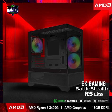 EK Gaming BattleStealth - PC Rakitan Gaming Ryzen 5 5500GT … - raincitystudios.com