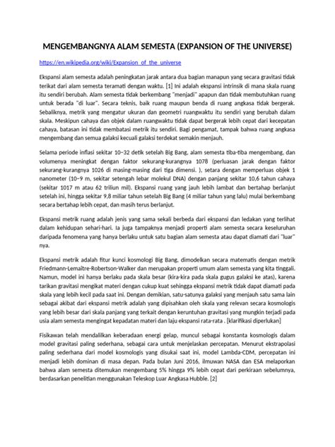 Ekspansi Alam Semesta - muktibox.com