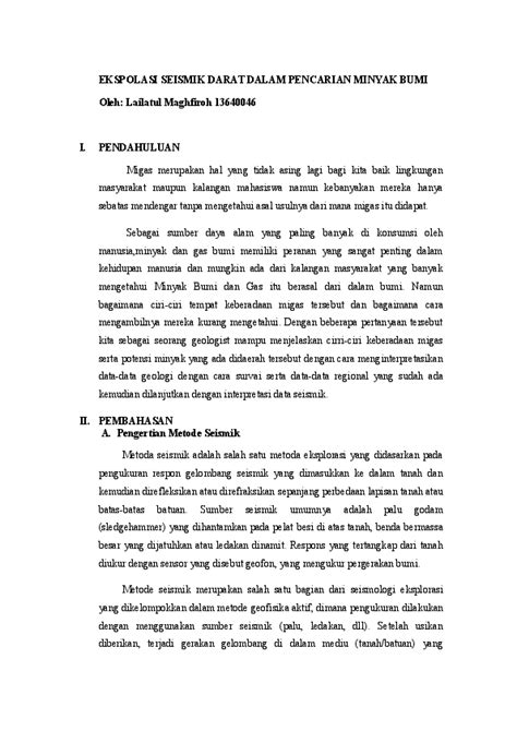 EKSPOLASI SEISMIK DARAT DALAM PENCARIAN … - raincitystudios.com
