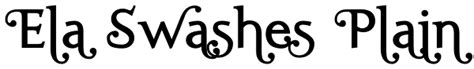 Ela Swashes Plain Font | Download Commercial | WhatFontIs - muktibox.com