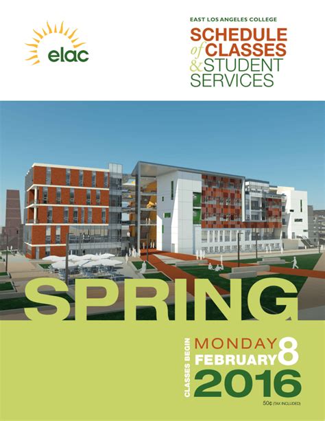 ELAC Winter 2016 Schedule of Classes