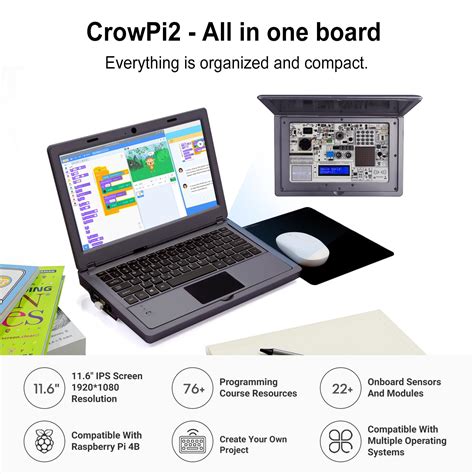 ELECROW Raspberry Pi Laptop, Crowpi2 Programlama.