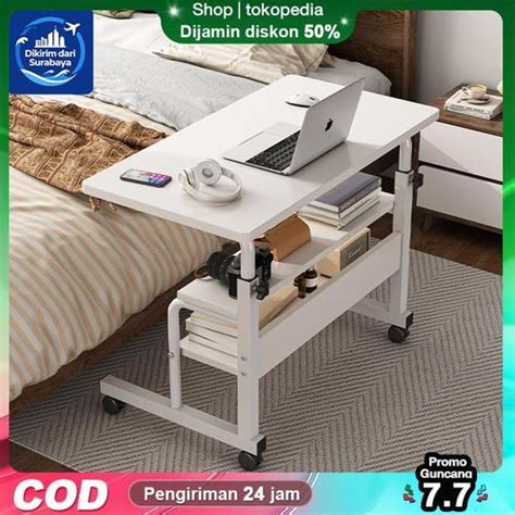 Elite Wood Meja Laptop Lipat Adjustable dengan Roda Meja Kerja Portable ... - raincitystudios.com