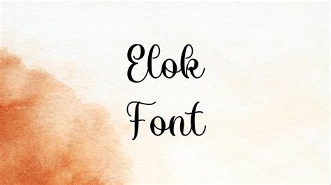 Elok Font Download - muktibox.com