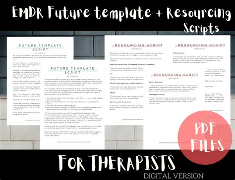 EMDR Future Template and Resourcing Script EMDR Therapy Etsy