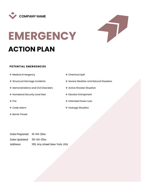 Emergency Action Plan Template E - Centers for Disease Control and ... - wintechmobiles.com