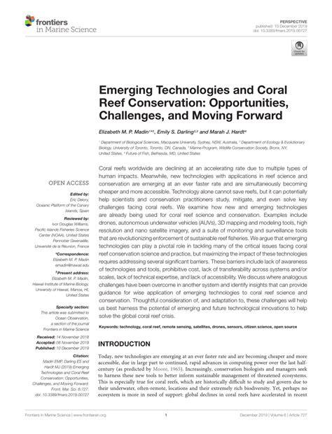 Emerging Technologies and Coral Reef Conservation: … - raincitystudios.com