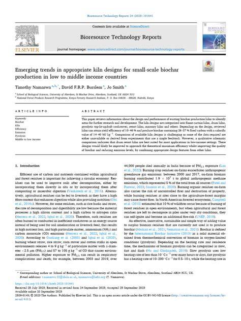 Emerging trends in appropriate kiln designs for small-scale biochar ... - raincitystudios.com