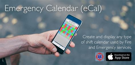 EMS/Fire Department Shift Calendar App Custom Kelly Schedule for iOS
