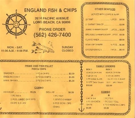 ENGLAND FISH N CHIPS, Long Beach - Restaurant Reviews