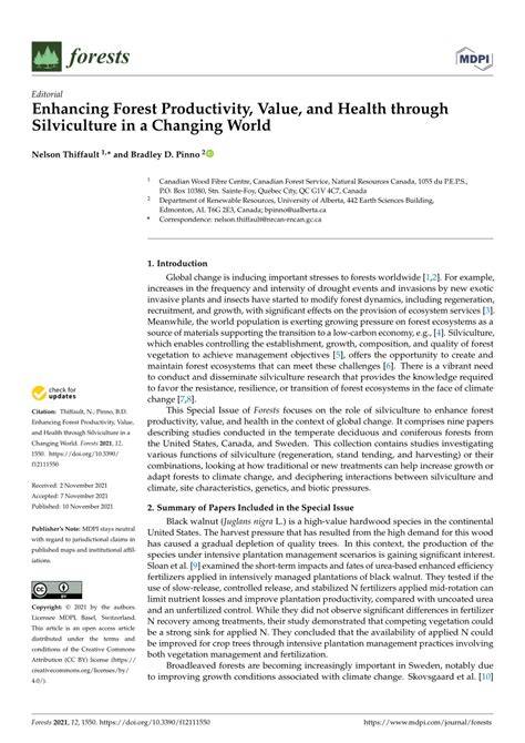 Enhancing Forest Productivity, Value, and Health through Silviculture ... - raincitystudios.com