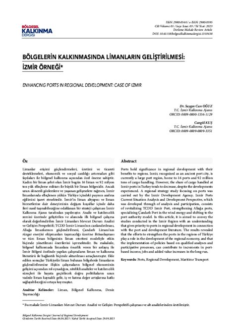 ENHANCING PORTS IN REGIONAL DEVELOPMENT: CASE. 