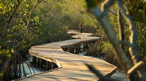 Enjoy a stroll within the planted mangrove forest on a bamboo boardwalk ... - raincitystudios.com