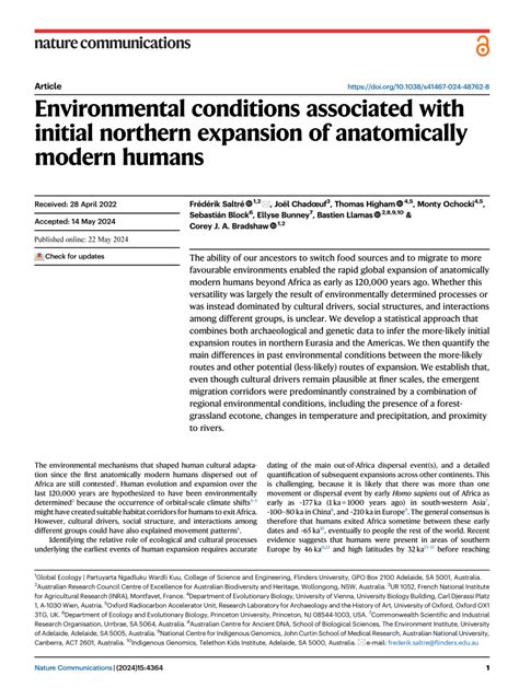 Environmental conditions associated with initial northern expansion of ... - wintechmobiles.com