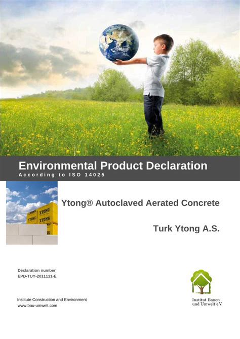 ENVIRONMENTAL PRODUCT DECLARATION Ytong. 