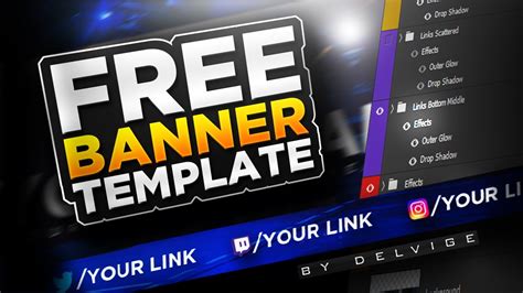EPIC FREE YouTube Banner Template CC/Cs6 2017! PSD Download