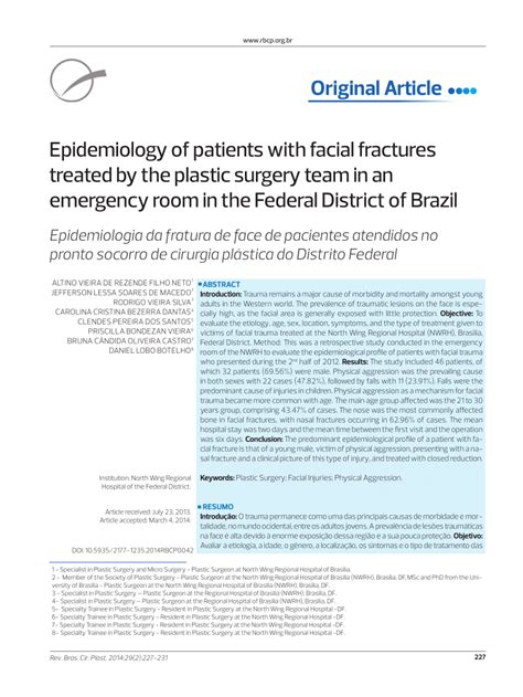 Epidemiology of Facial Fractures Encountered in the Emergency ... - wintechmobiles.com