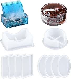 EPODACoaster mould Epoxy Resin & Silicone Coaster Molds with - muktibox.com