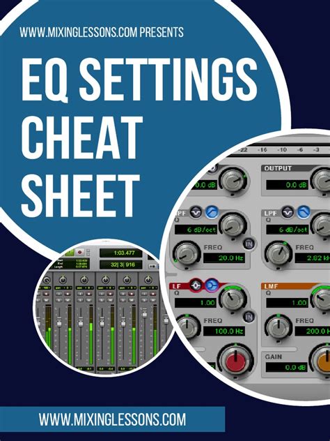 EQ Cheat Sheet For Over 20 Instruments Audio System Cheat Sheet